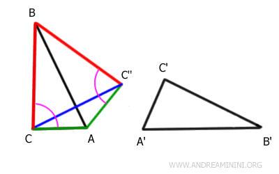 sides BC and BC'' are congruent