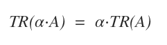α·TR(A).