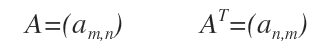Formula for the transpose of a matrix