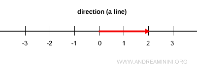 infinite-length vectors along a given direction