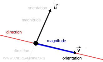 vectors: direction, orientation and magnitude