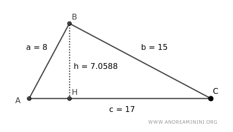 Triangle calculation example