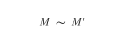 Notation between two equivalent matrices.